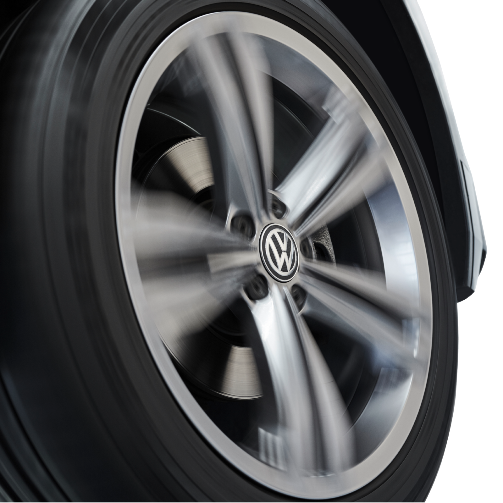 Original VW Dynamische Nabenkappen mit geprägtem Volkswagen Logo 000071213C